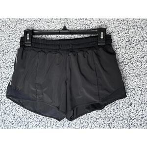 Lululemon Hotty Hot Shorts Womens Size 6 Lined Black Running W7ACQT